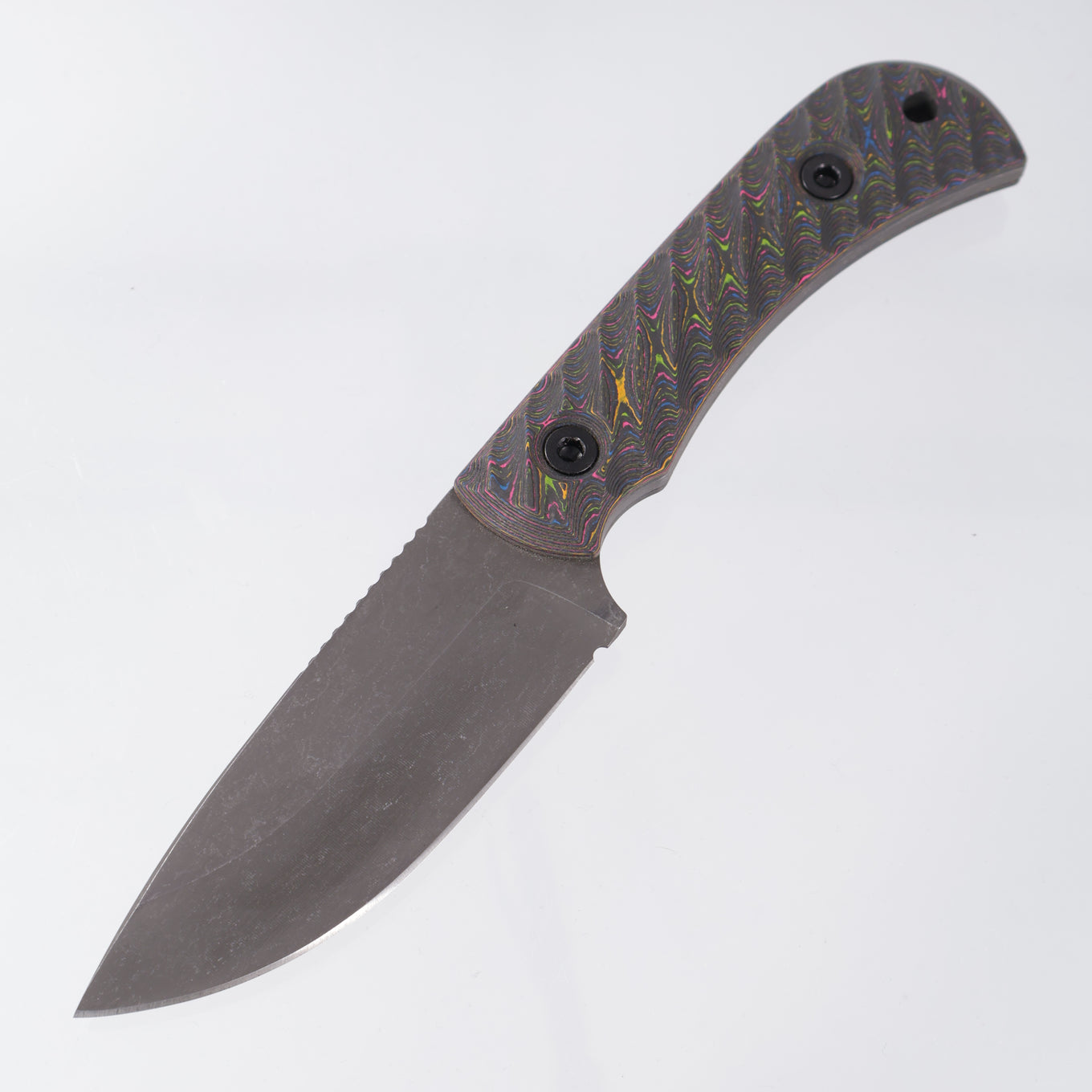 Half Face Blades Cav - Textured 80s Camo Carbon Scales - Dark Stonewash S45VN - BROP Exclusive