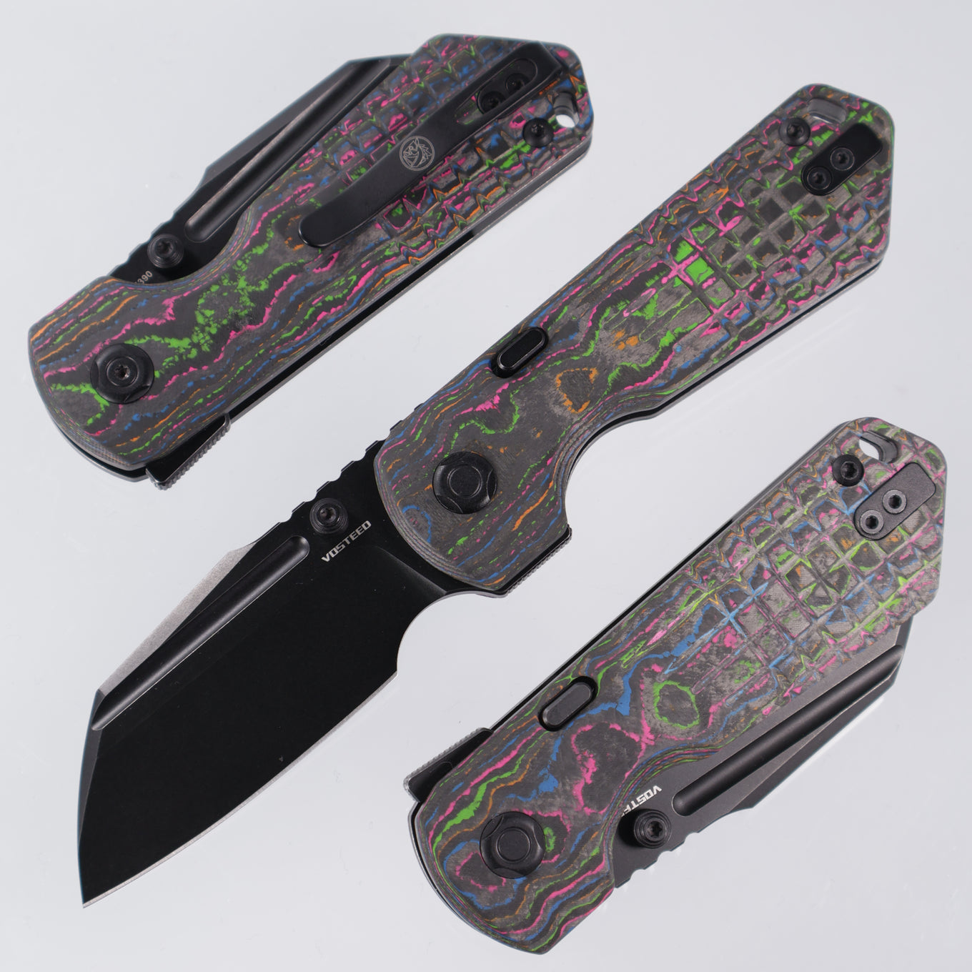 Vosteed Hedgehog - 80s Camo Carbon - Black Stonewash M390 - BR OP Exclusive - A1310