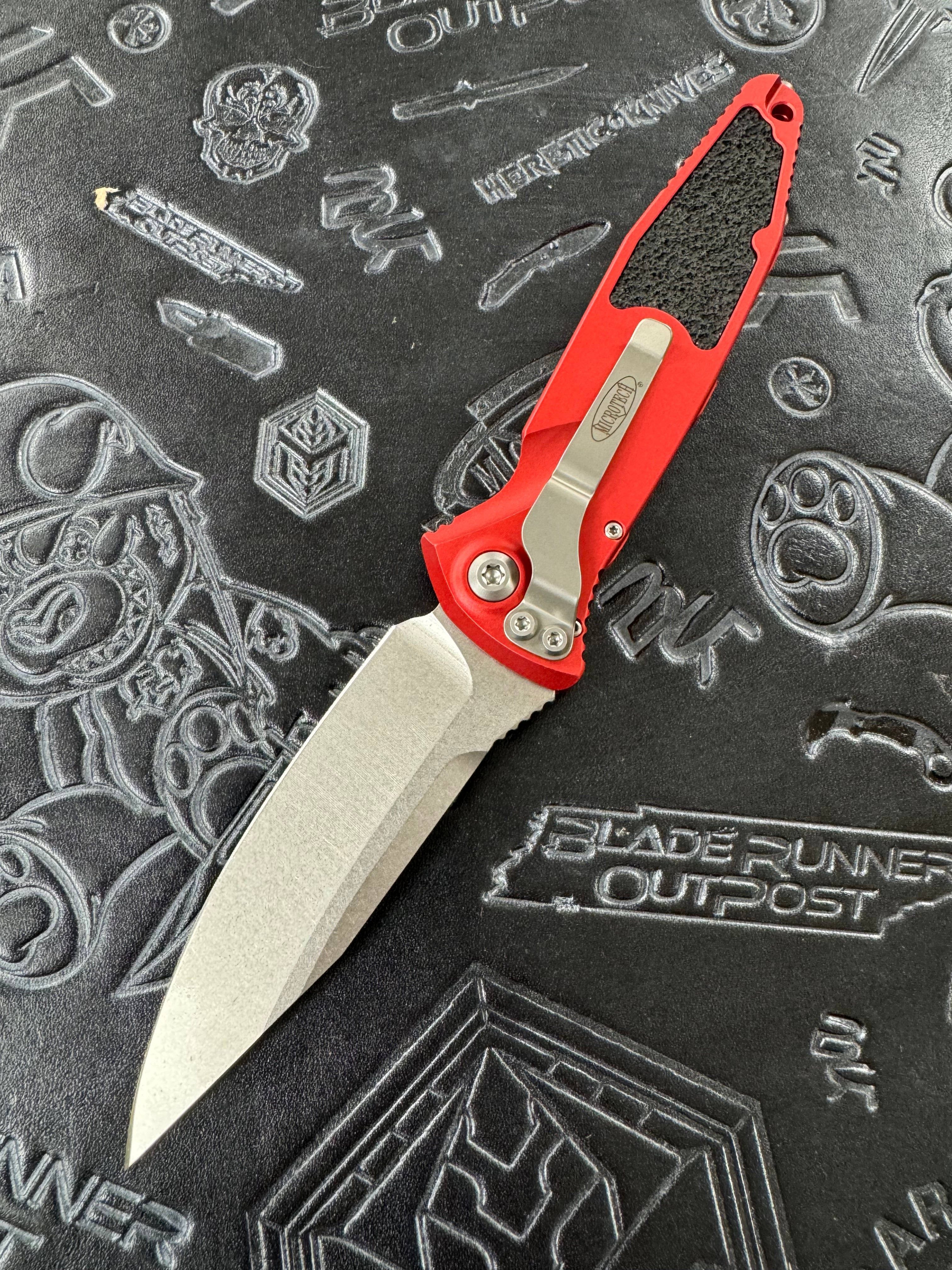 Microtech Socom Elite Auto Red w/ S/E Stonewash 160A-10 RD
