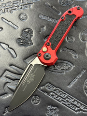 Microtech Knives LUDT Gen III Black Drop Point w/ Red Handle 1135-1 RD
