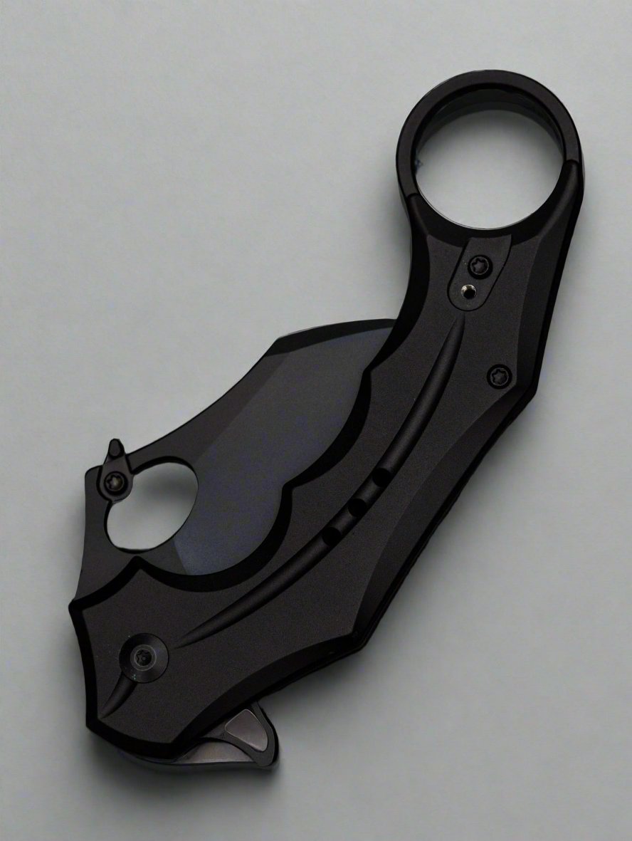 CIVIVI Incisor II Karambit Button Lock Knife Black Alum (2.02" Black) C16016B-1