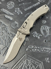Microtech Amphibian RAM LOK Apocalyptic Natural Clear Fluted Aluminum & M390MK 30th Anniversary 137RL-10 APFLNC 30