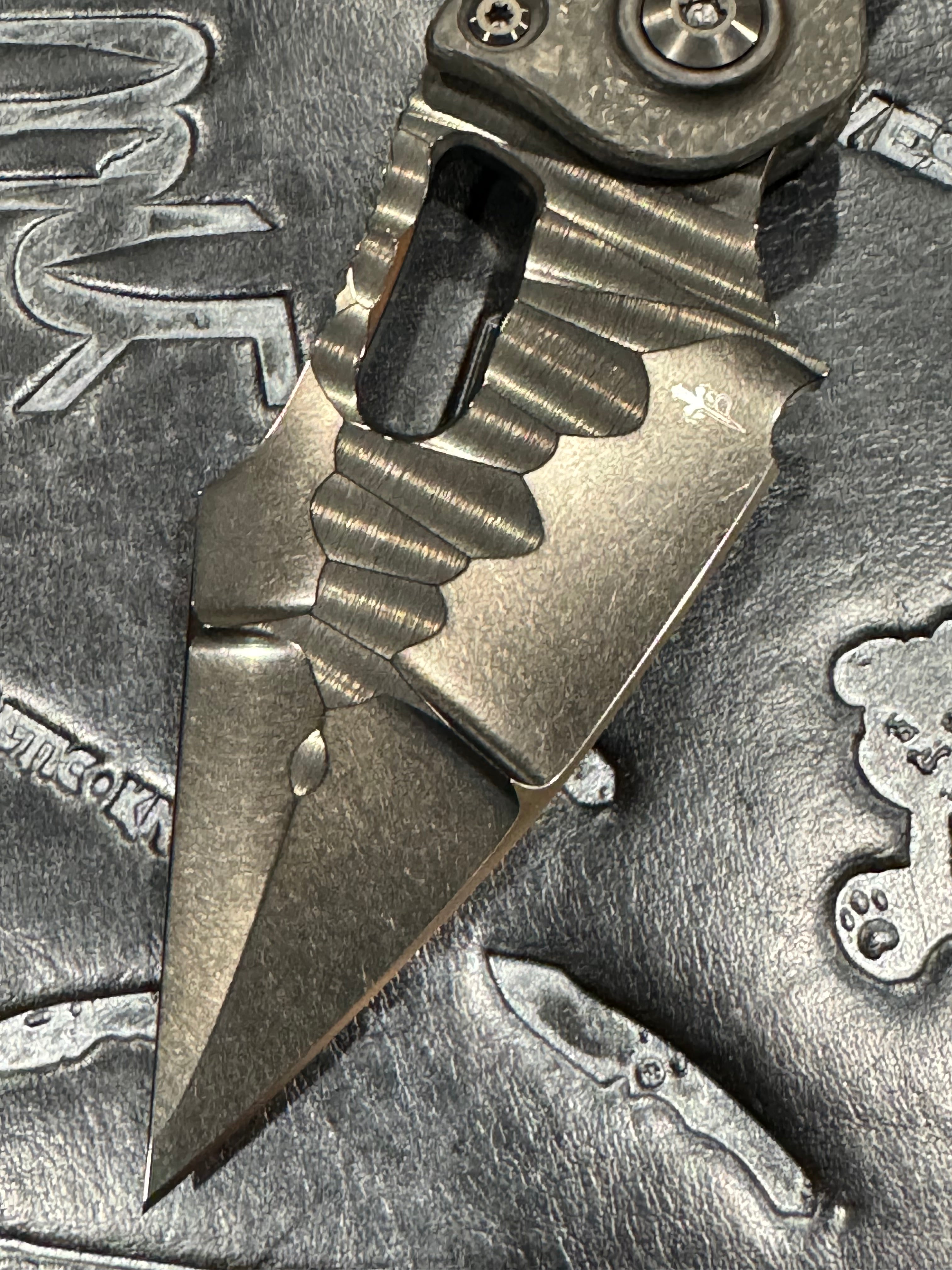 Microtech Marfione Custom Stitch Auto Knife RockStar Grind DLC Borka (CFw/DLC TT Hardware)