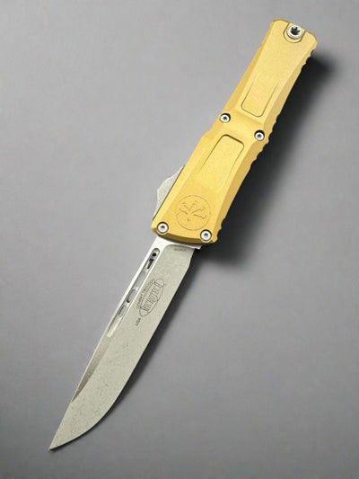 Microtech 1143-10 APTA Combat Troodon SE Gen III - Tan Handle - Apocalyptic Blade