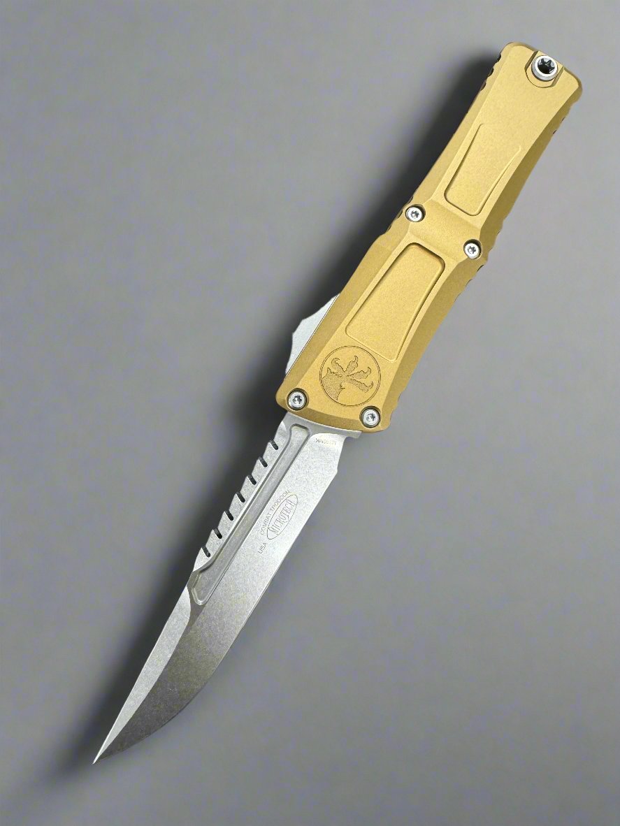 Microtech Combat Troodon Interceptor Gen III Signature Series Tan Stonewash Stonewash 1217-10 TAS