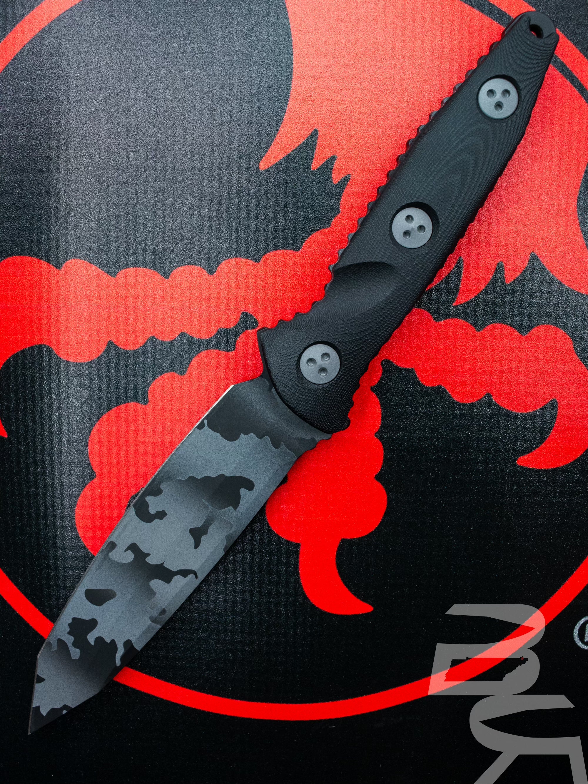 Microtech Socom Alpha Tanto Urban Camo Standard Signature Series 114-1UCS