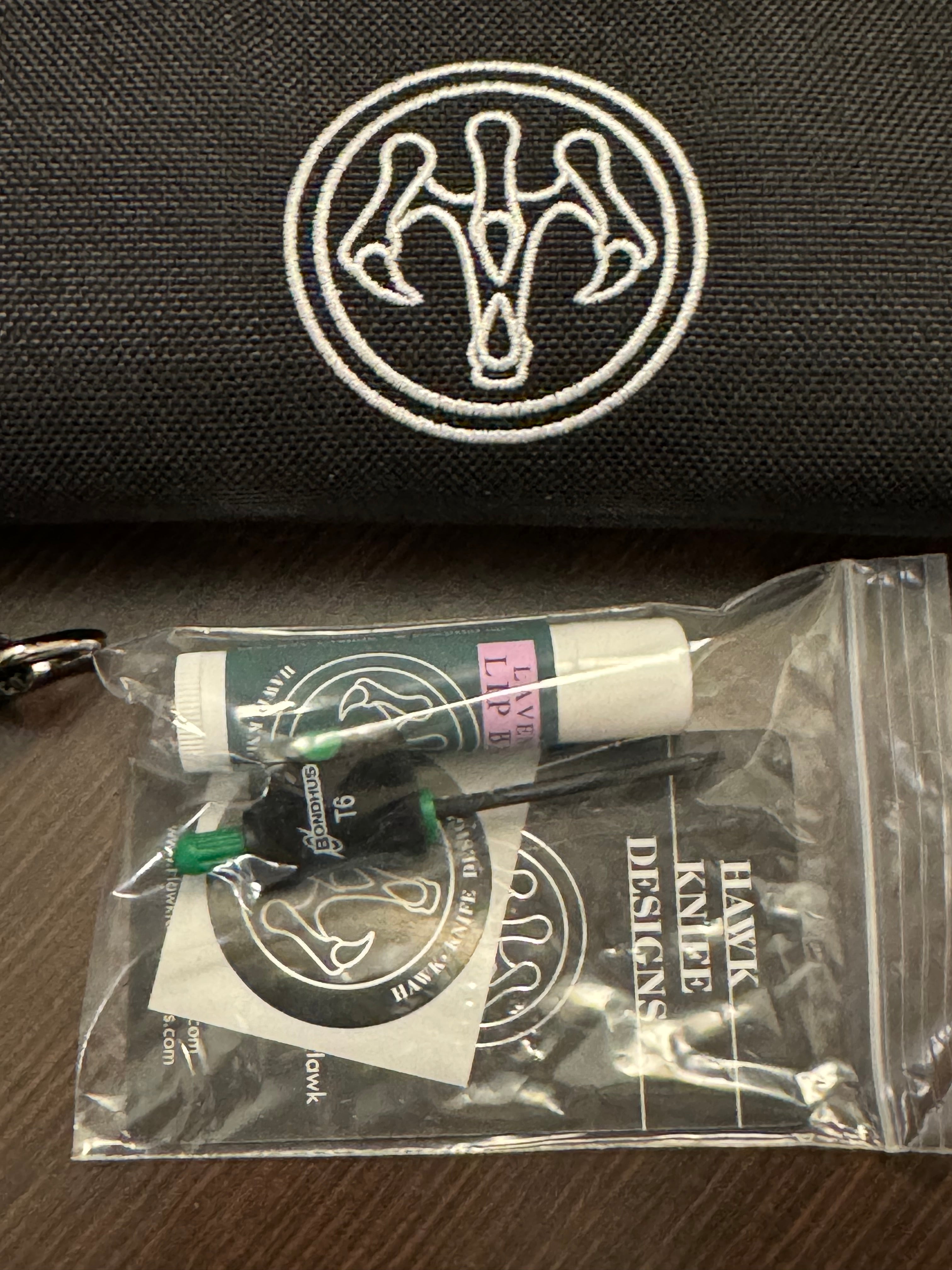 Hawk Deadlock Model C Titanium Handles Carbon Fiber Inlay Double Edge M390 BladeWest 24