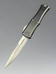 Pre Owned Like New Microtech Hera II Mini Bayonet Black Stonewash Standard Top Serrated Proof Run 1701M-10PR