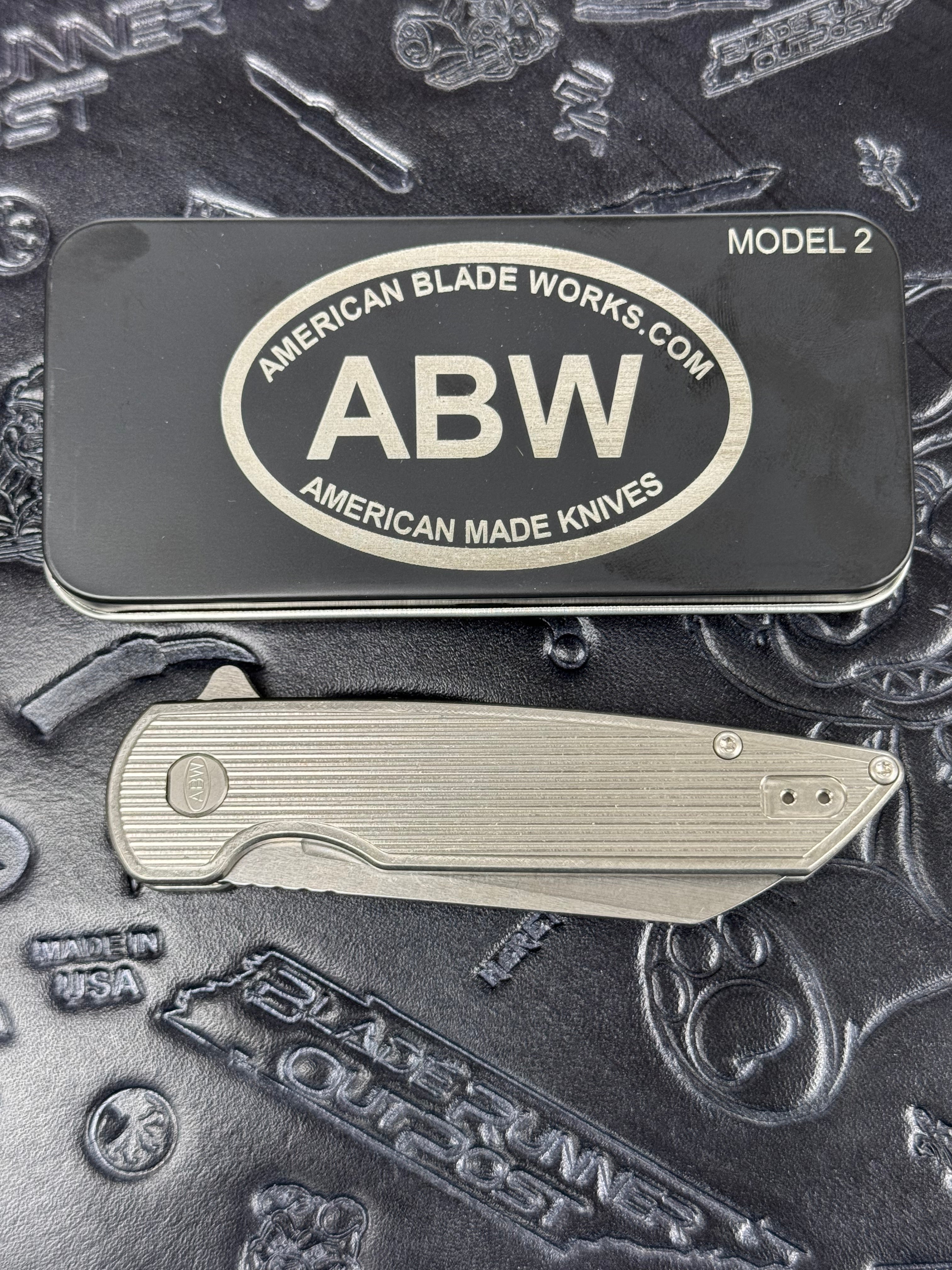 American Blade Works MODEL 2 TITANIUM Wharncliffe Magnacut