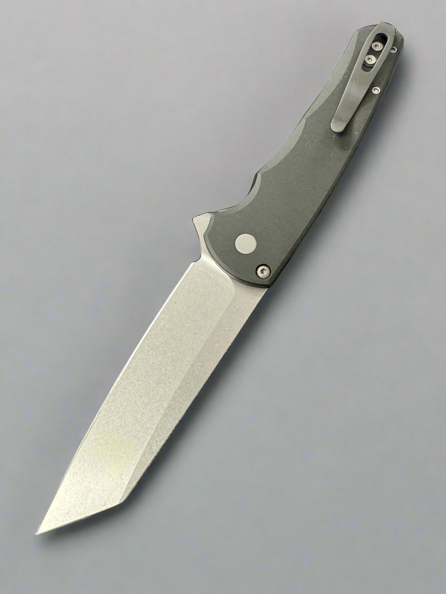 Protech Malibu Button Lock Flipper Reverse Tanto Blade Magnacut