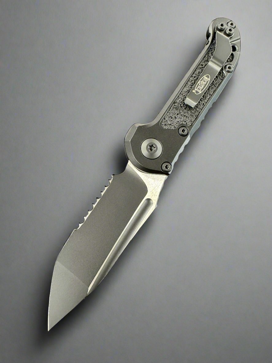 Microtech Knives LUDT Gen III Tactical Tanto Partial Serrated w/ Black Handle 1136-2 T