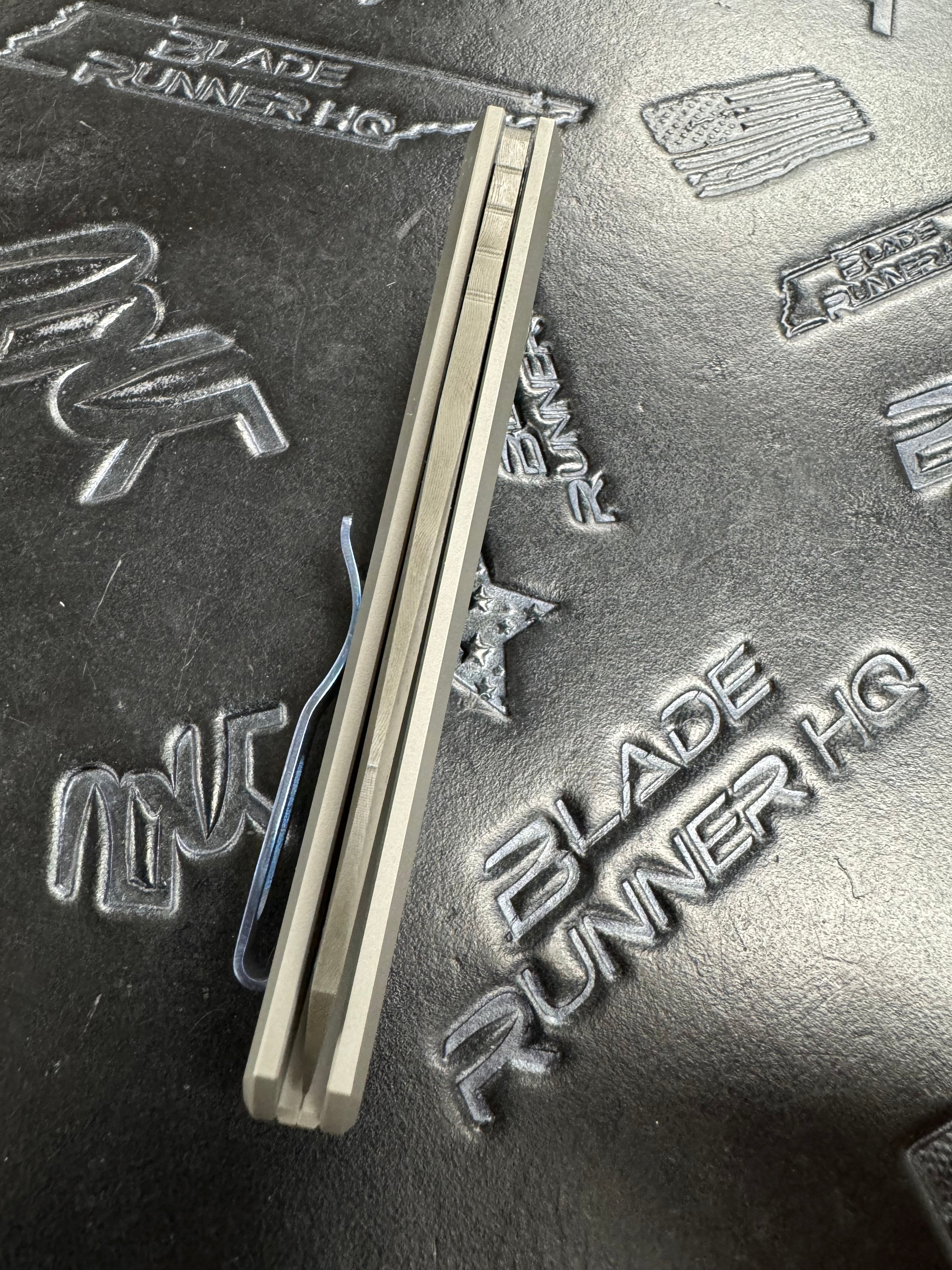 ProTech 2024 Oligarch Custom 003 Sinkevich Design 17-4 Stainless Chad Nichols Virus Damascus Blade Pearl Button Ti Clip /100