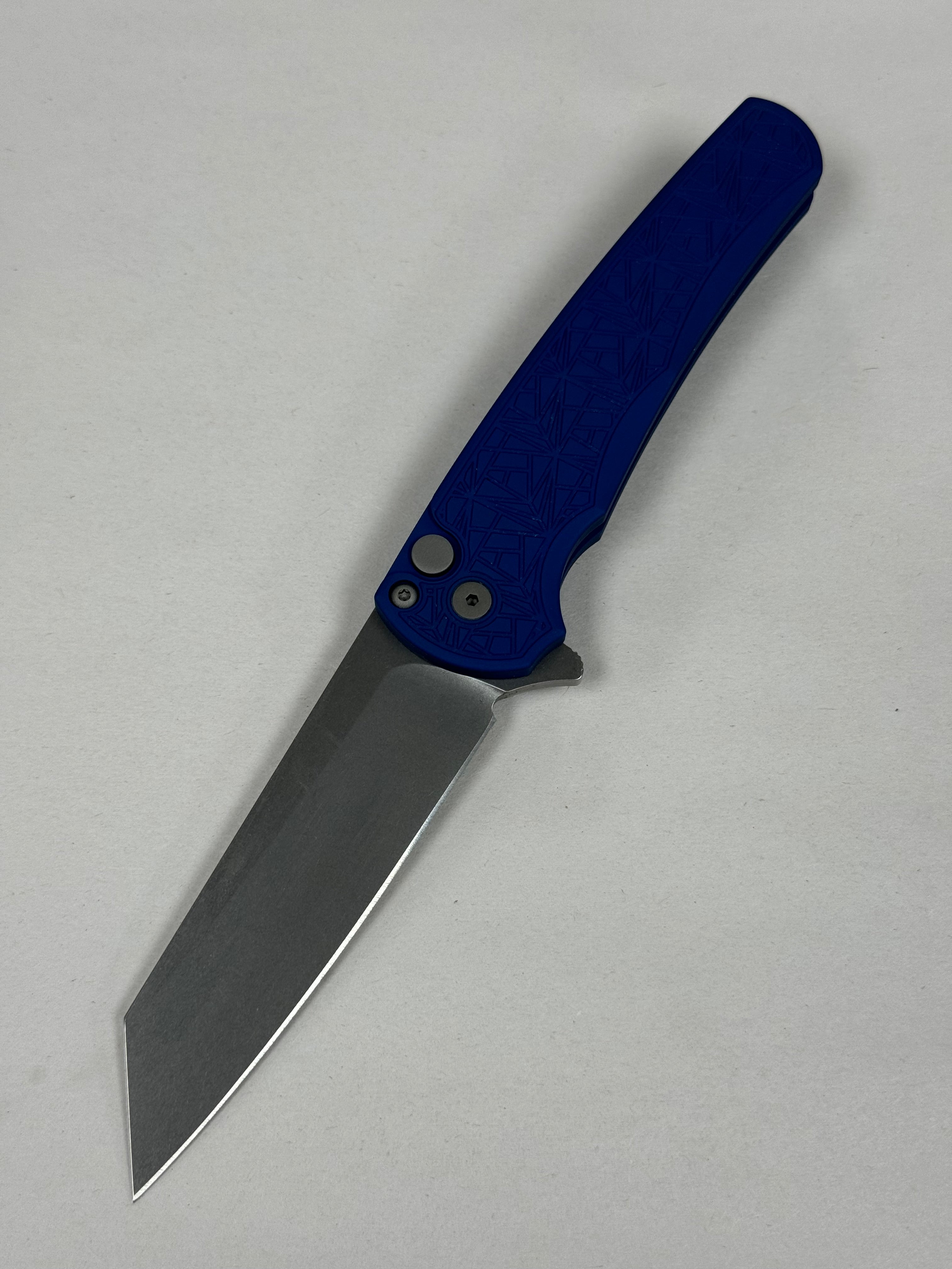 Pro-Tech Malibu Blue Nexus Handle & Stonewash MagnaCut Reverse Tanto Blade 5405-BLUE Nexus
