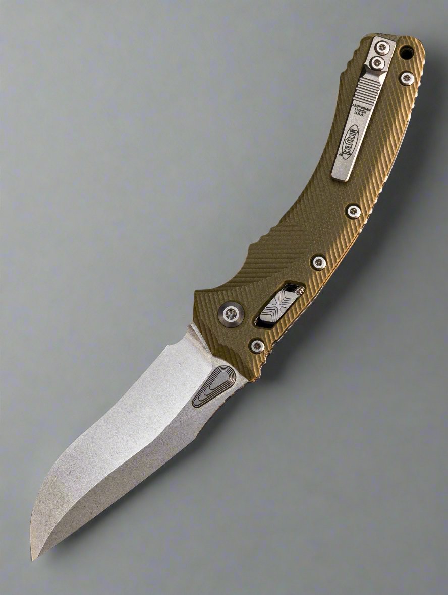 Microtech 137RL-10 FLGTOD Amphibian Ram-Lok - OD Green Fluted G-10 - Stonewash Blade *
