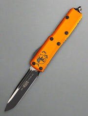 Microtech UTX-85 Halloween Orange Single Edge Signature Series 231-1HWS