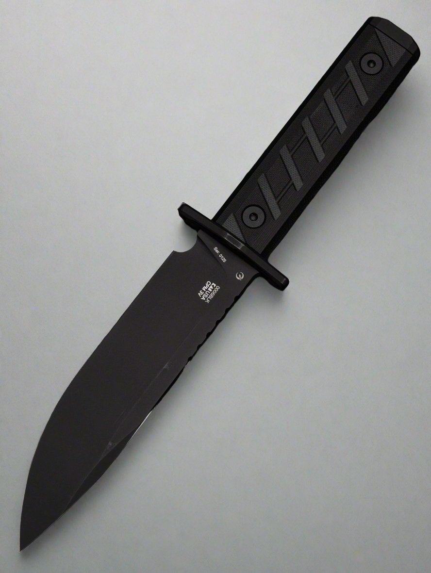 Zero Tolerance Model 0006BLK Fixed Blade Knife 6" CPM-3V Black Clip Point Blade, Black G10 Handles, Kydex Sheath