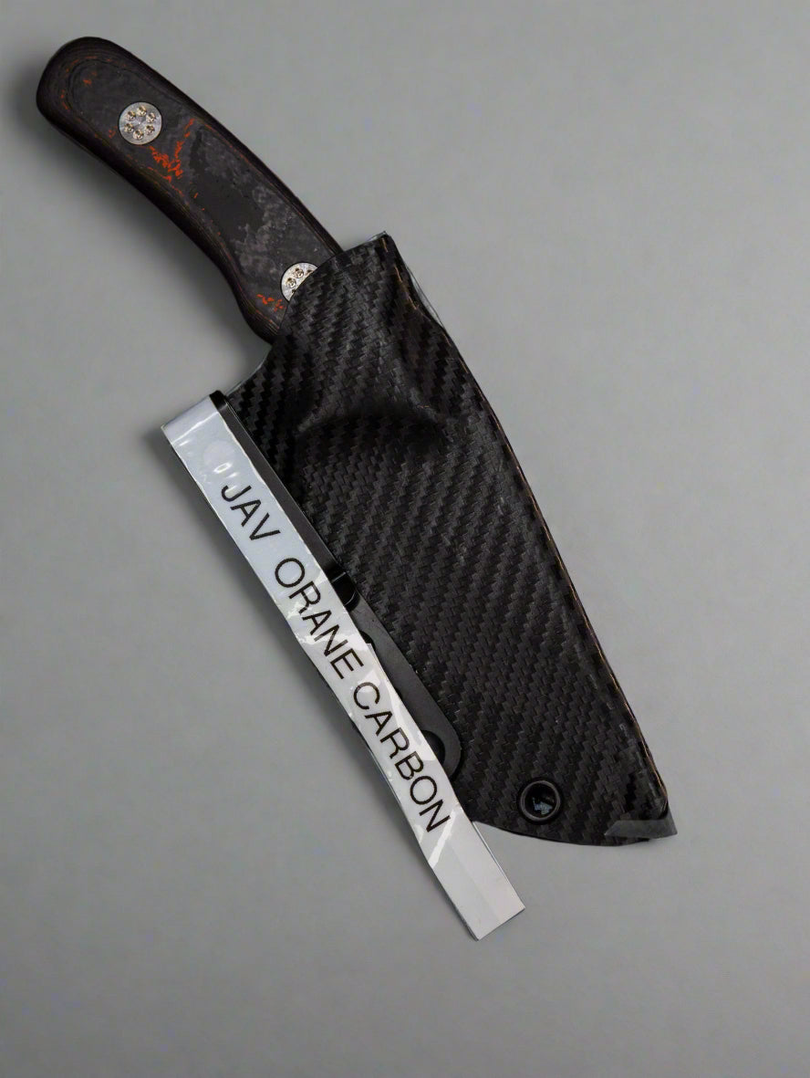 Beans Blades Fixed Javelin M390 CamoCarbon Orange / Black
