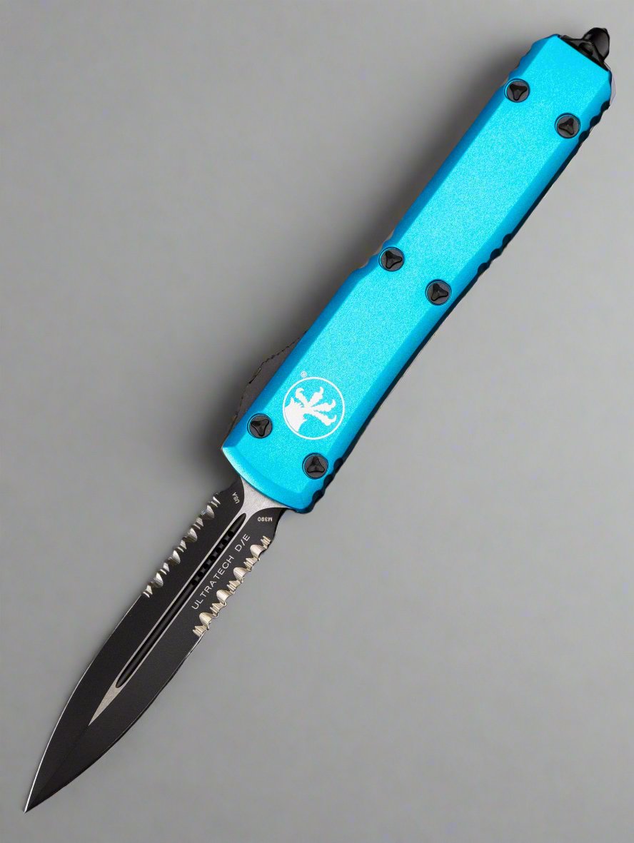 Microtech Ultratech D/E Turquoise Partial Serrated 122-2 TQ