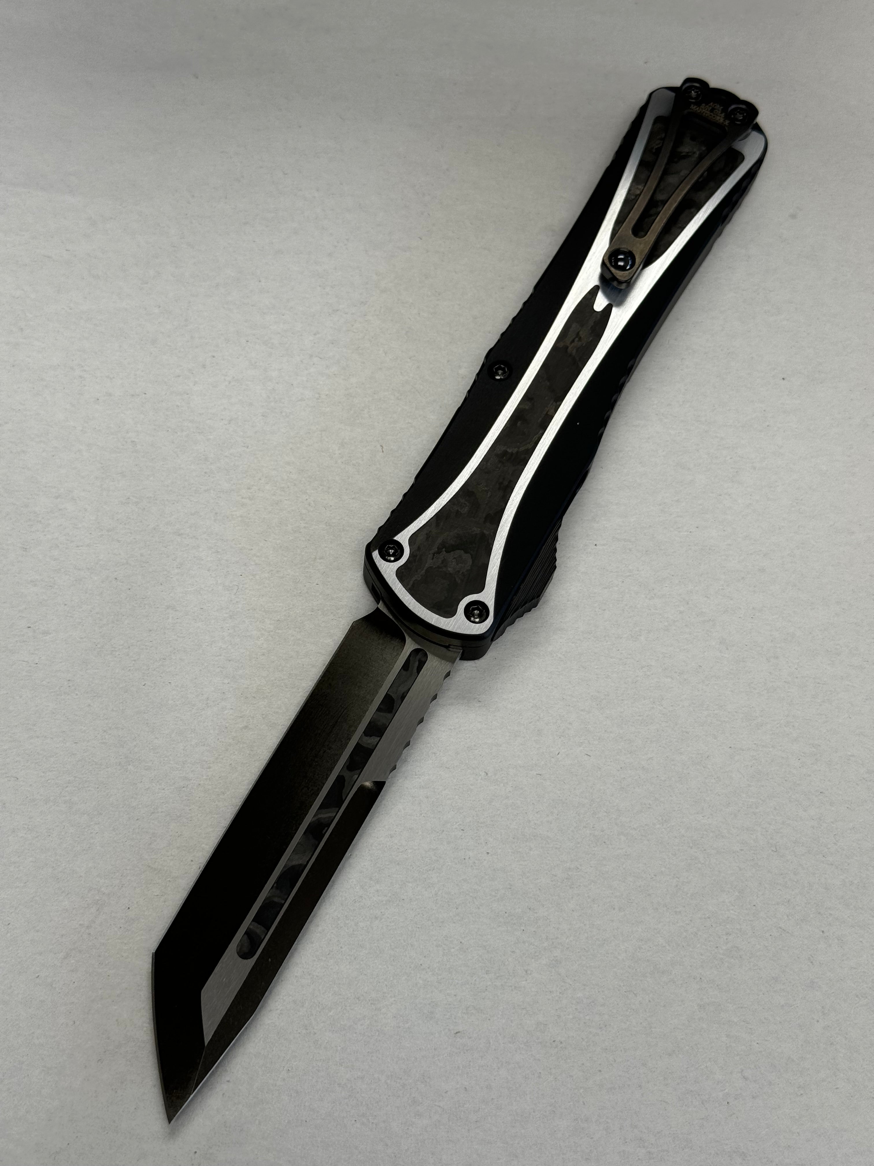 Pre Owned Heretic Knives Manticore X - Hand Ground Tanto W/ Fat Carbon Inlay Blade