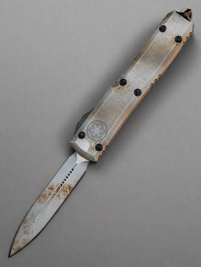 MICROTECH SANDTROOPER ULTRATECH- DOUBLE EDGE OTF KNIFE- PLAIN EDGE BLADE 122-1 SAD