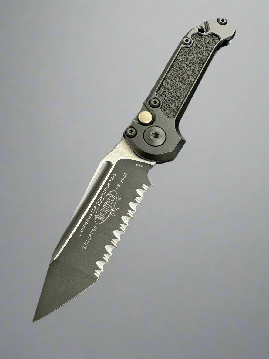 Microtech Knives LUDT Gen III Tactical Tanto Full Serrated w/ Black Handle 1136-3 T
