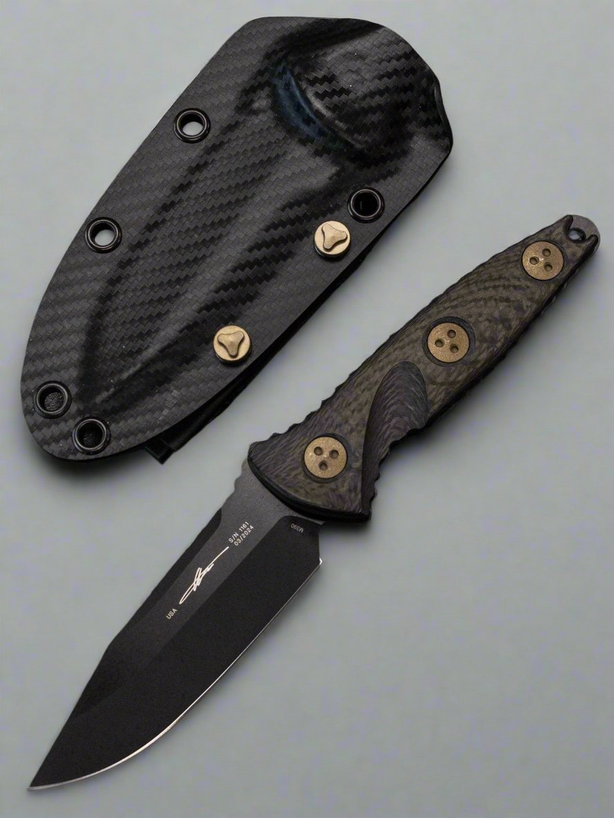 Microtech 113M-1DLCCFS Socom Alpha Mini S/E - Carbon Fiber - Black DLC Blade - Signature Series