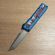 Chaves Dissident Tanto - Blue Crosshatch Aluminum w/ Nebula Fat Carbon Inlay - Stonewash M390