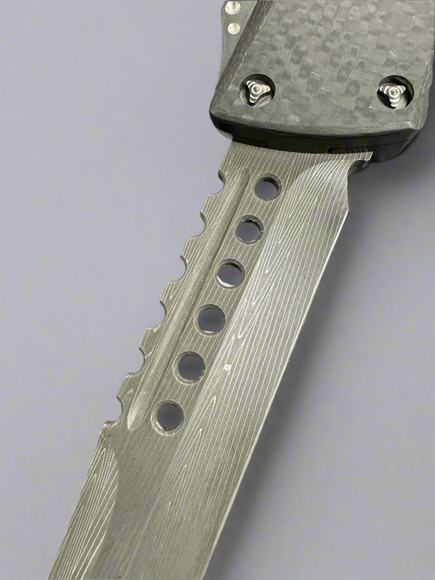 Pre Owned Marfione Combat Troodon Hellhound Herringbone Damascus CF Top DLC HW SN003
