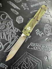 Microtech Ultratech S/E Single Edge Outbreak Deep Engraved Standard Signature Series 121-1 OBDS