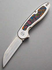 American Blade Works ABW - MODEL 1 - 80s Camo Carbon Inlaid Titanium - Wharncliffe Magnacut Liner Lock - BR OP Bazaar Exclusive