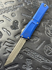 Microtech Combat Troodon Gen III - Apocalyptic F/S Tanto w/ Navy Blue Aluminum - 1144-12 APNA
