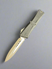 Marfione Custom Knives Combat Troodon LT Gen III Mirror Polished D/E w/ Black Handle & Blue Anodized Breaker