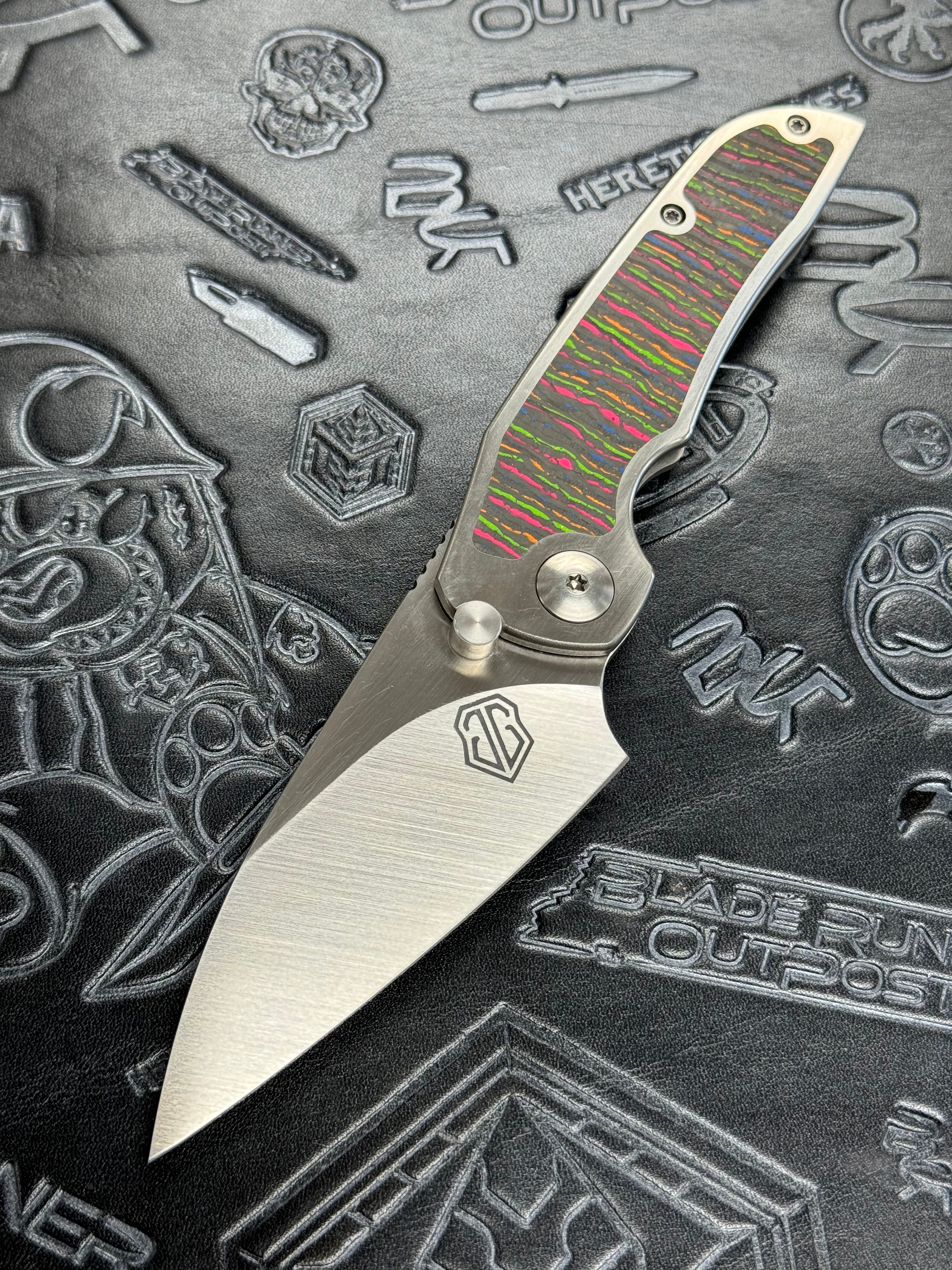 John Gray - PHAT THUCK - Satin Magnacut - Titanium Handles w/ 80s Camo Carbon Inlay