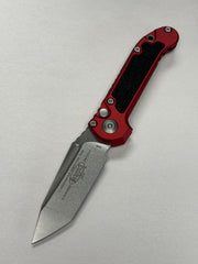 Microtech Knives LUDT Gen III Stonewash Tanto w/ Red Handle 1136-10 RD