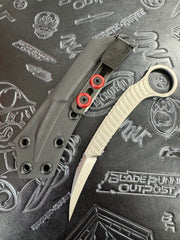 Microtech & Bastinelli Collaboration Feather Bead Blast Standard Signature Series 215-7S
