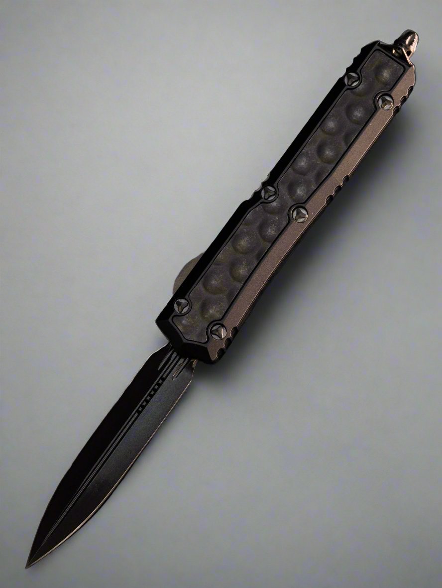 Microtech 206-1DLCTBISH Makora D/E Shadow - Black Handle - Black DLC Blade