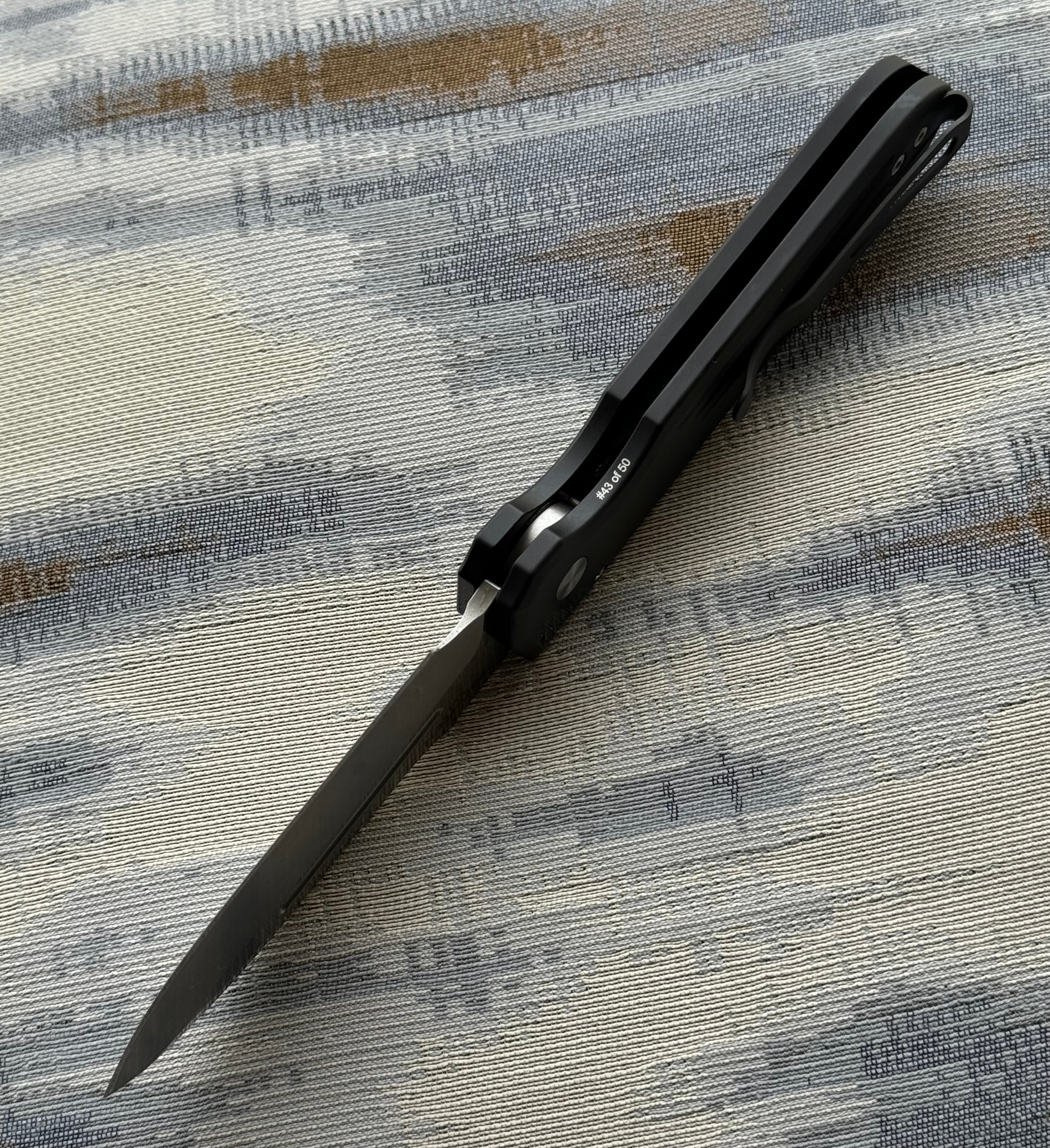 Prometheus Design Werx Invictus Automatic Knife Black (3.5" Stonewash) PDW NYCKS Edition Magnacut /50