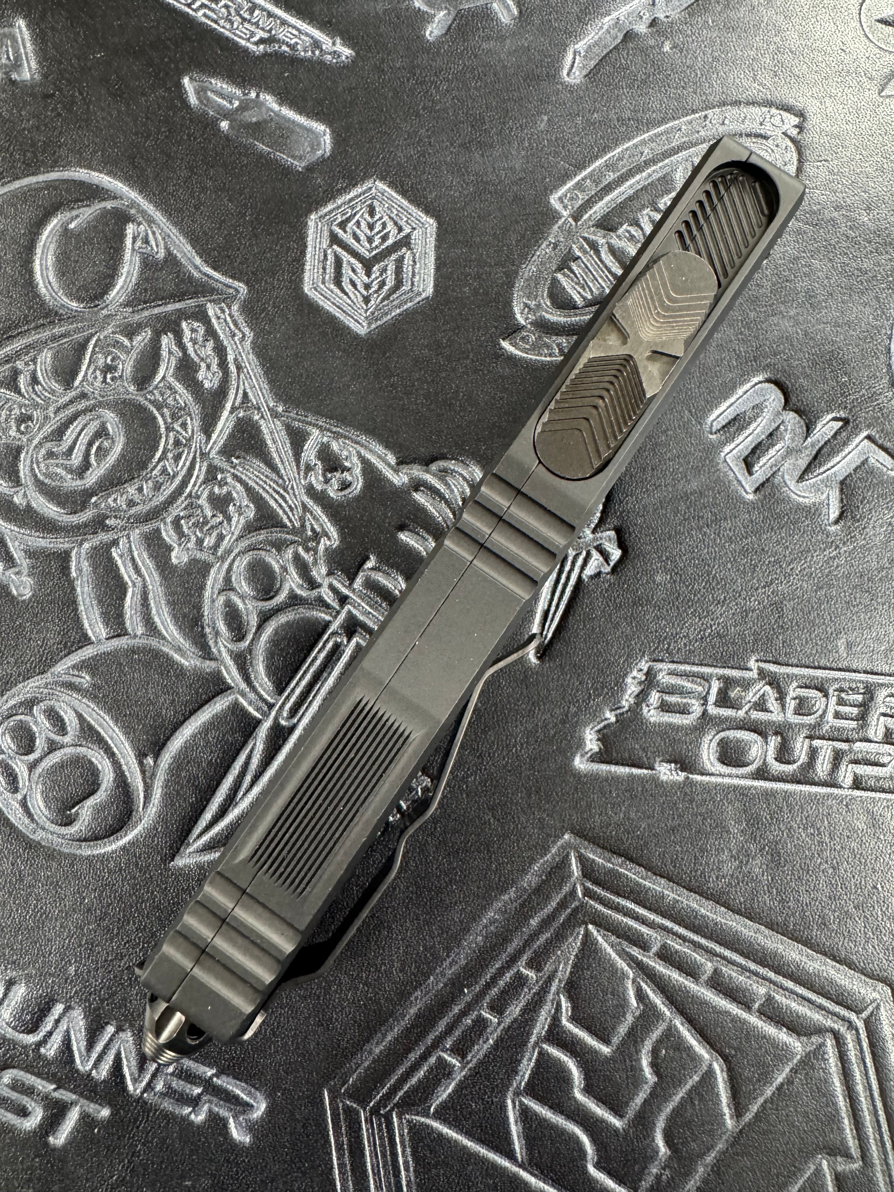 Microtech Marfione Select Scarab 2 Gen 3 - Baker Forge D/E w/ Stingray Inlaid Handle - Scarab II Gen III - 1280-16MS1