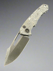 Heretic Knives Pariah M/A Button Lock White Camo Carbon Handles w/ DLC MagnaCut H046-6A-WT/CC