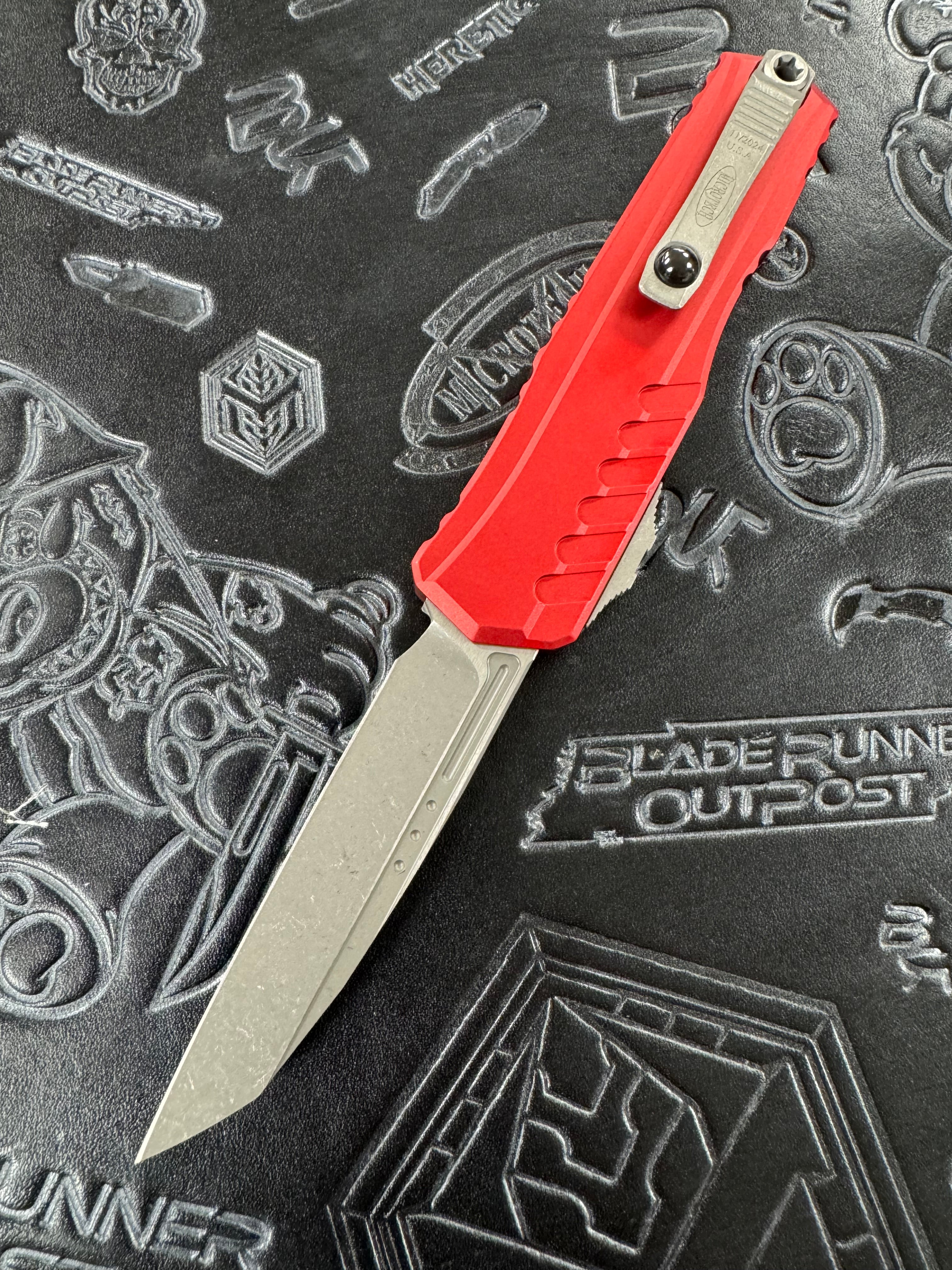 Microtech Cypher II S/E Apocalyptic Standard & Red Handle 1241-10 APRD