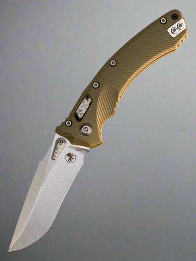 Microtech 137RL-10APFLGTOD Amphibian Ram-Lok - OD Green Fluted G-10 - Apocalyptic Blade