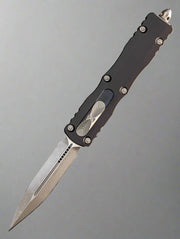 Microtech 227-10AP Dirac Delta D/E - Black Handle - Apocalyptic Blade