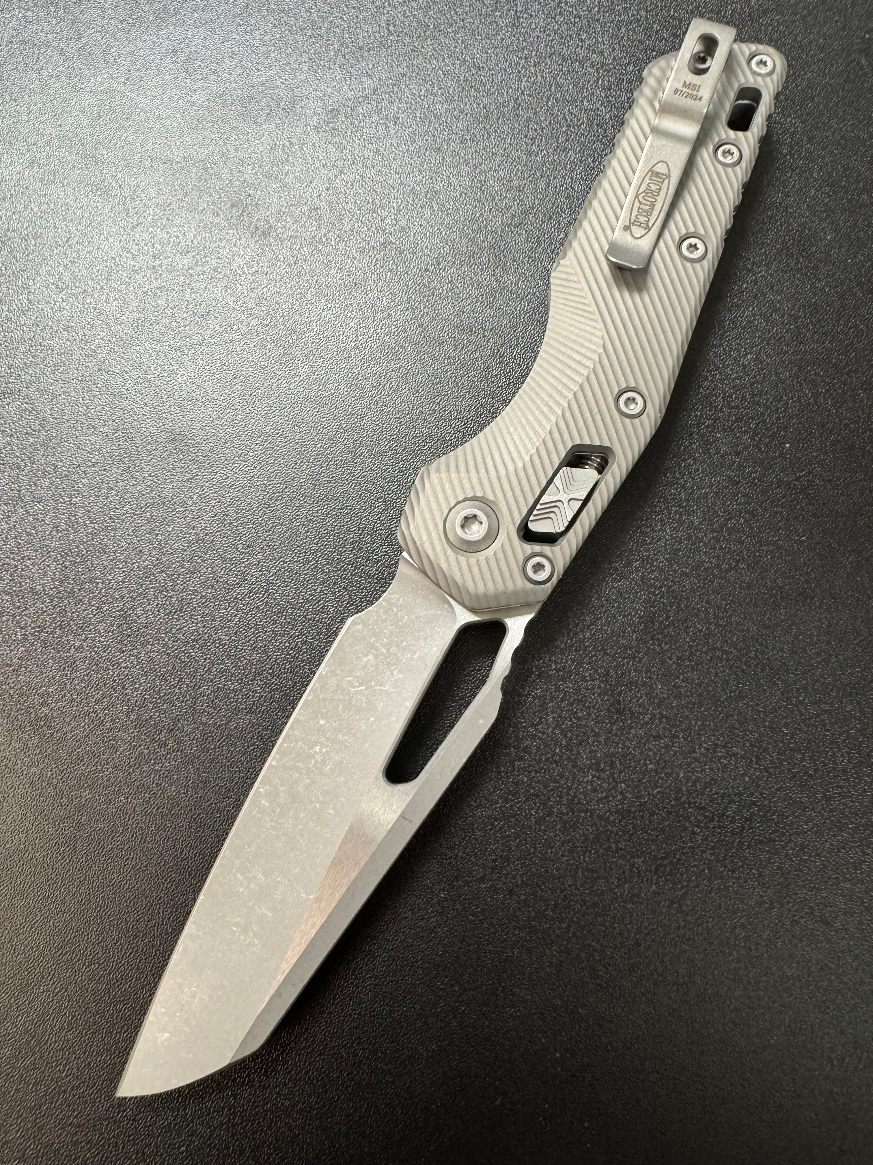 Microtech Knives MSI RAM LOK Fluted Natural Clear Apocalyptic Standard M390MK 210-10 APFLNC