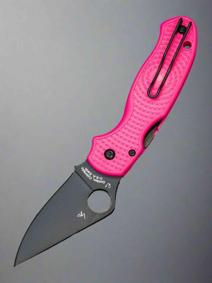Spyderco Para 3 Lightweight Compression Lock Pink FRN (3" Black) C223PPNBK