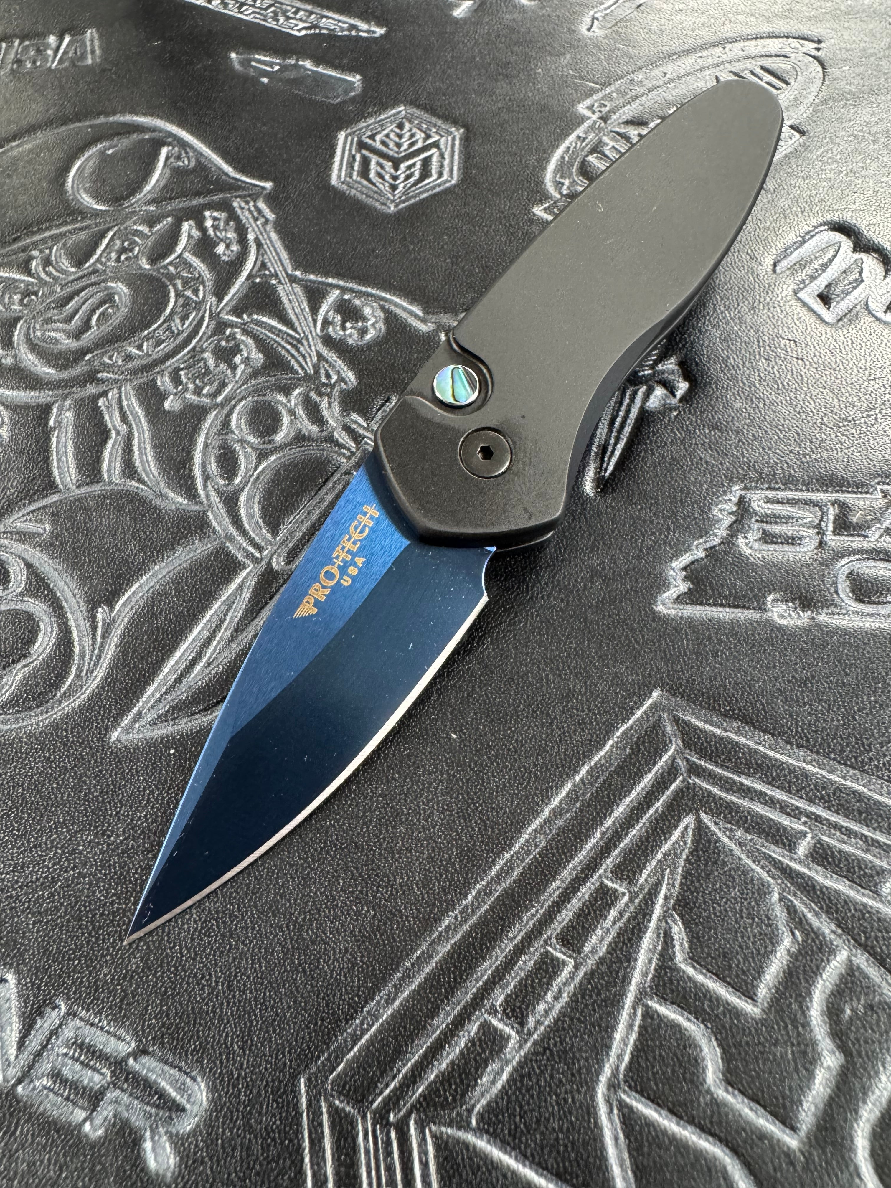 Pro-Tech Sprint Black Handle & Sapphire Blue S35VN 2907-SB