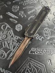 Microtech Marfione Select Scarab 2 Gen 3 - Baker Forge D/E w/ Stingray Inlaid Handle - Scarab II Gen III - 1280-16MS1