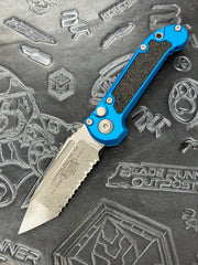 Microtech Knives LUDT Gen III Apocalyptic Full Serrated Tanto w/ Blue Handle 1136-12 APBL