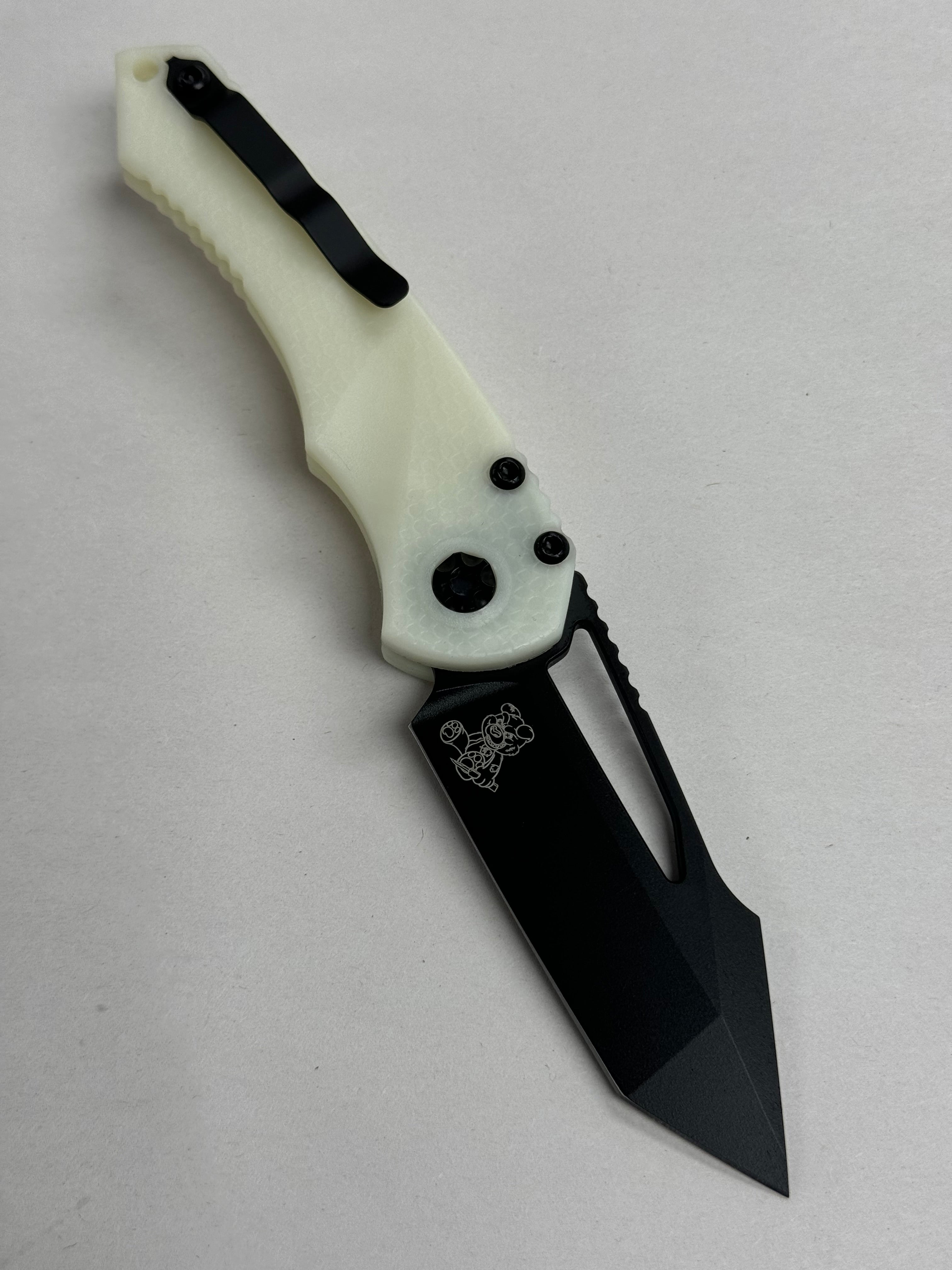 Heretic Knives Mini Pariah Tanto Tactical Blade GITD Handle H053-4A-GLO BROP Exclusive Magnacut