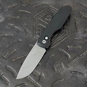 Pro-Tech Vero Synapse Auto - Black Aluminum w/ Abalone Button - Blasted MagnaMax - BSA26.VERO.2