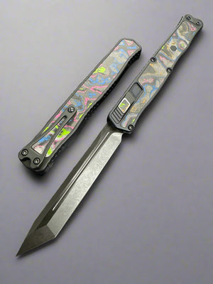 Heretic Cleric 2 - 80s Camo Carbon Inlaid Body & Button - Tanto DLC Magnacut - BR OP Exclusive - Cleric II